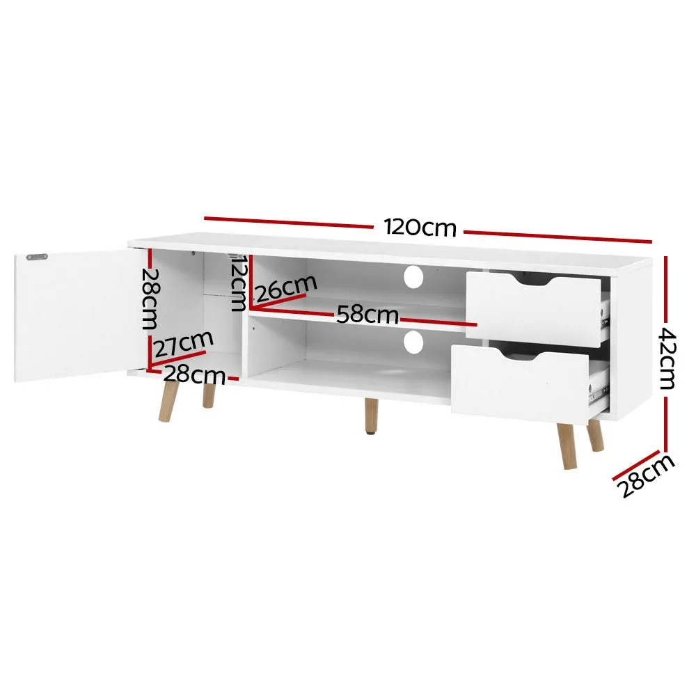 120cm White TV Cabinet / Entertainment Unit