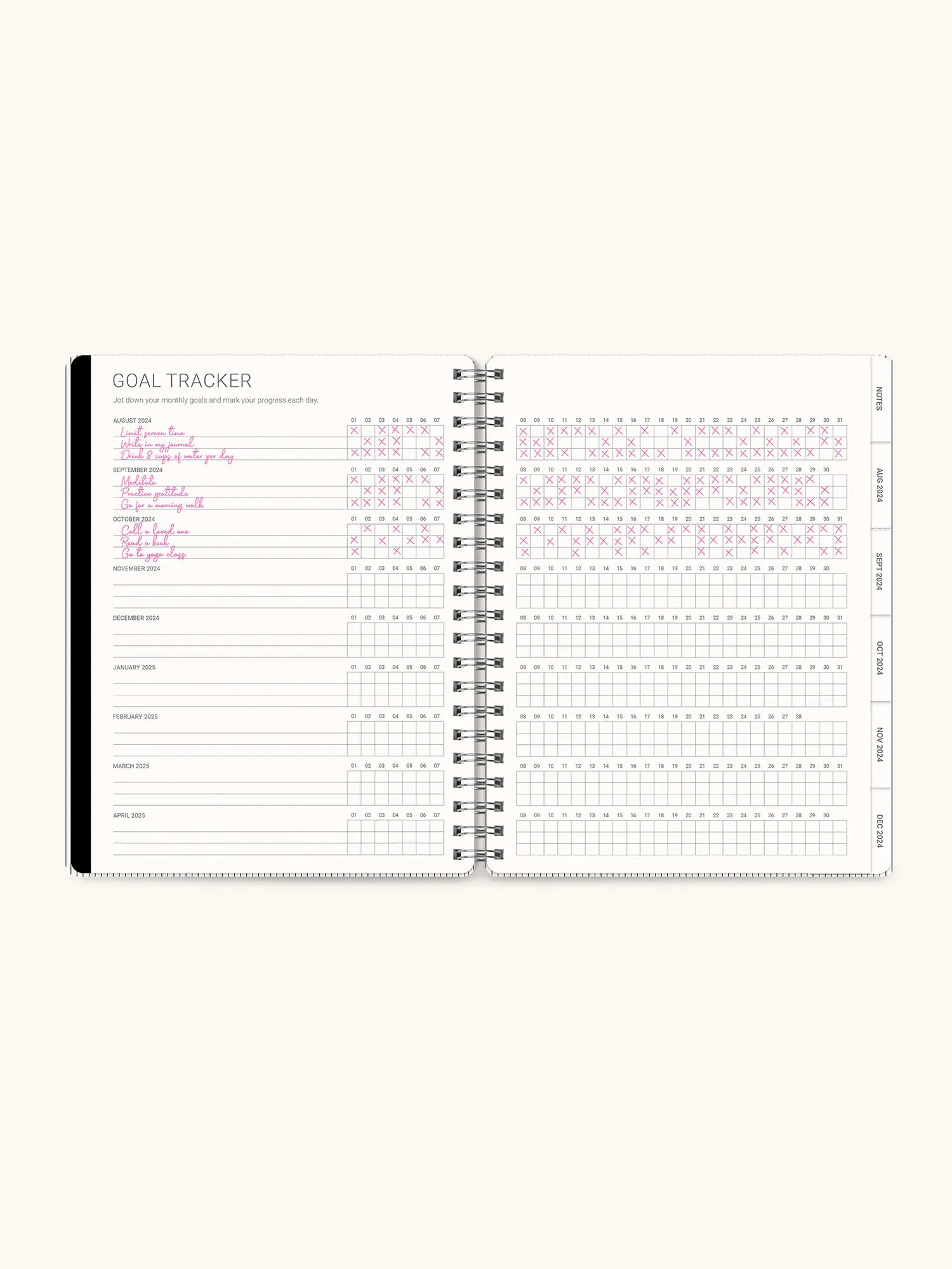 2025 Midnight Black Baxter Planner