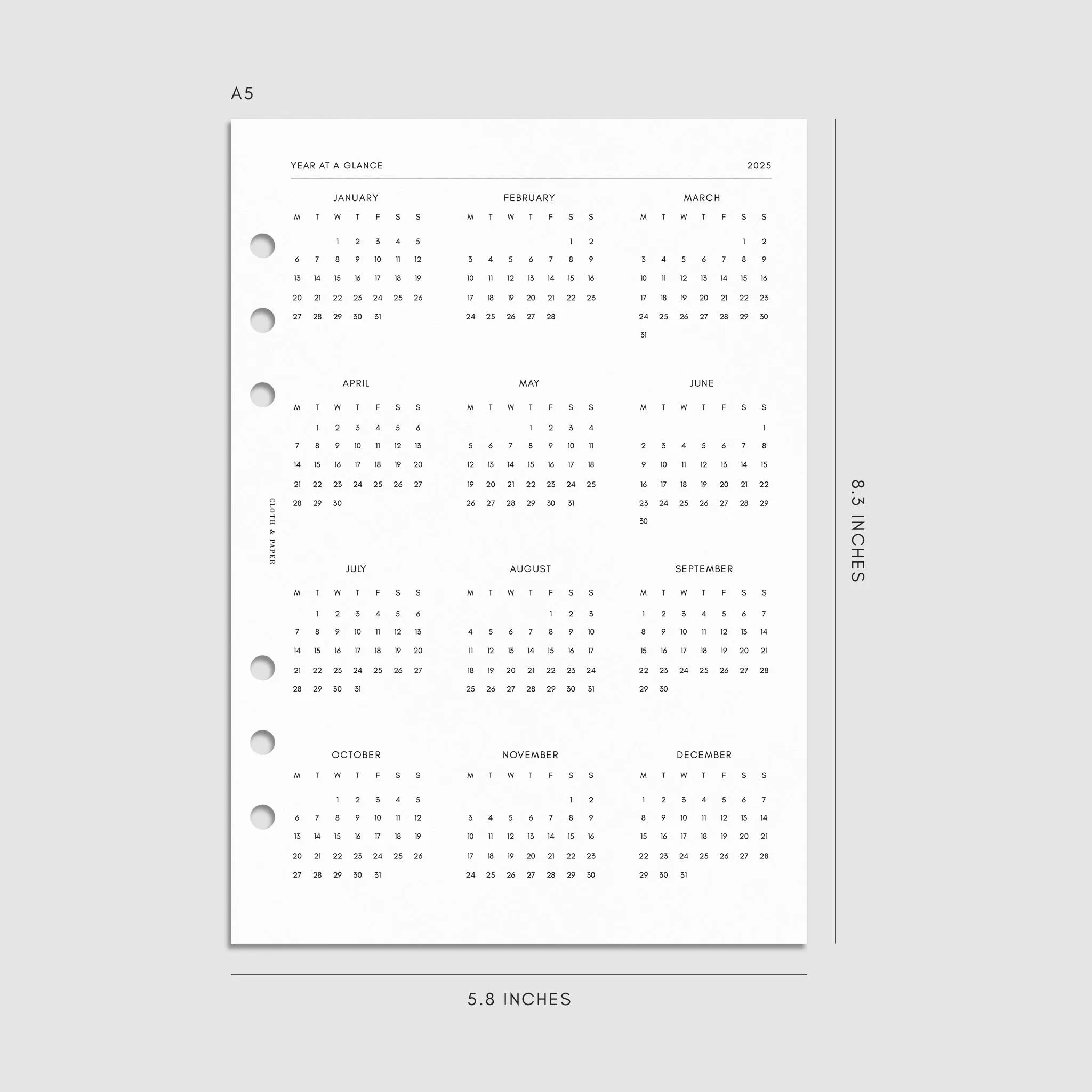 2025 Planner Bundle | Weekly Schedule | Monday Start