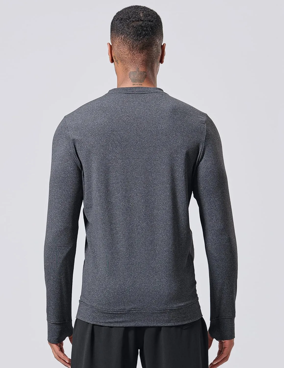 3-Pack Thermal Fleece Active Long Sleeve Shirts for Men, Athletic Crewneck Pullover Sweatshirts