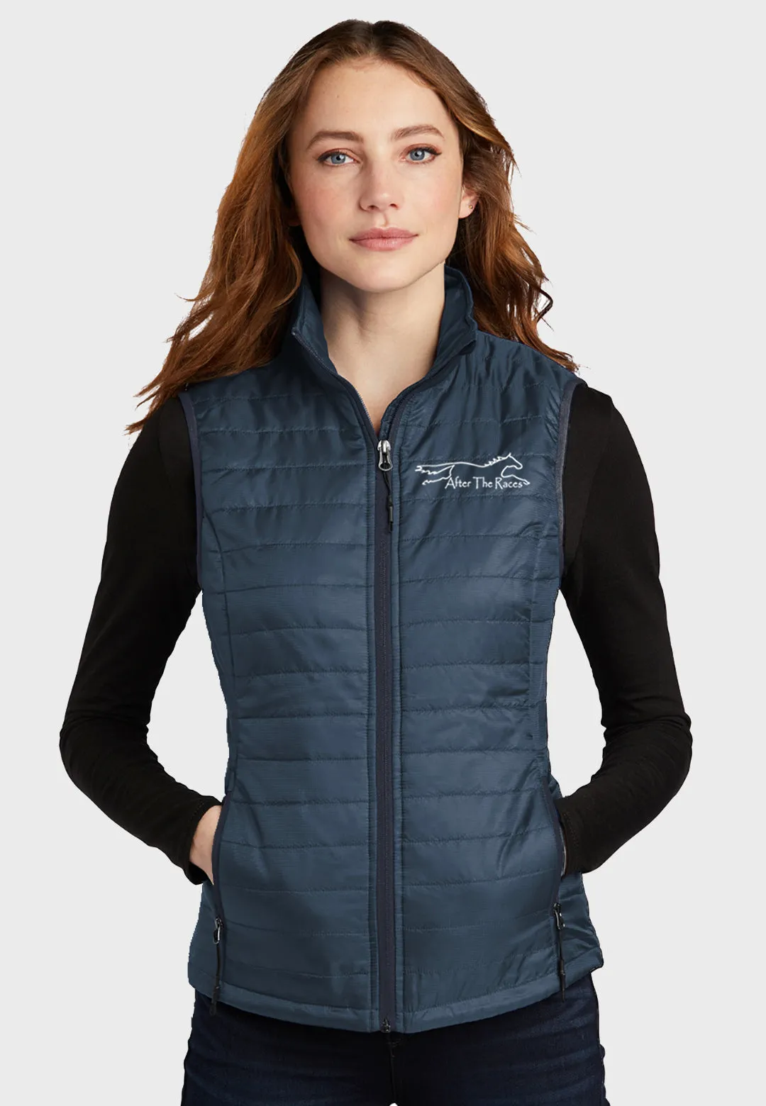 After the Races Port Authority Ladies Packable Puffy Vest - 2 Color Options