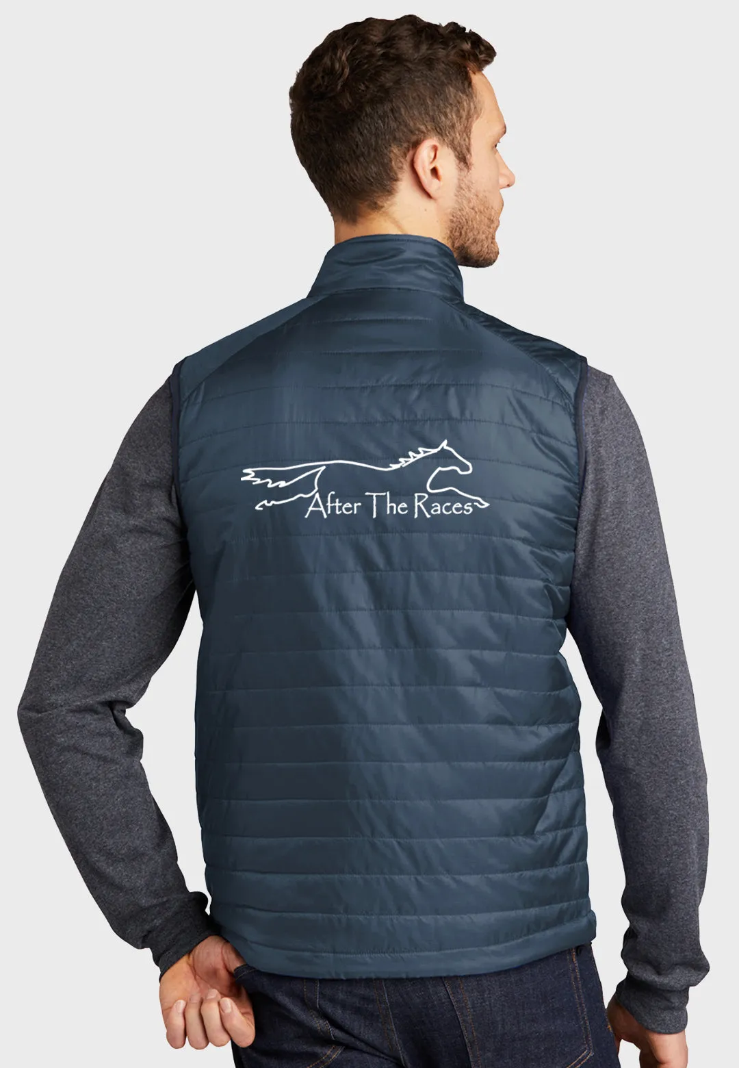 After the Races Port Authority Mens Packable Puffy Vest - 2 Color Options