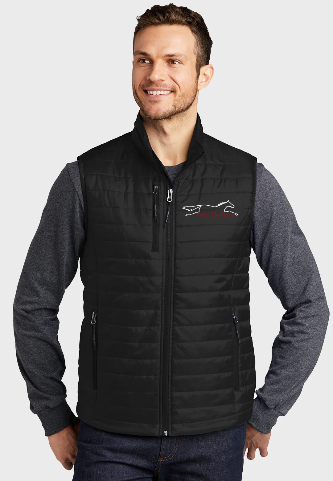 After the Races Port Authority Mens Packable Puffy Vest - 2 Color Options