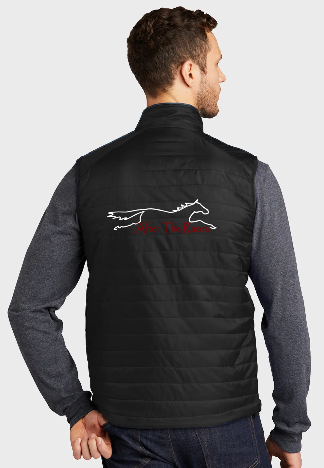 After the Races Port Authority Mens Packable Puffy Vest - 2 Color Options