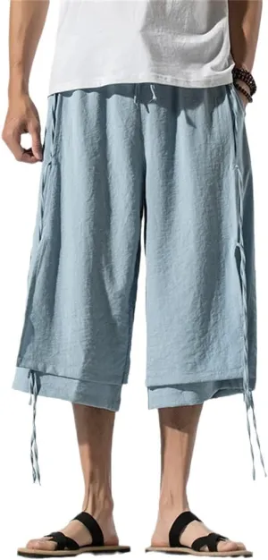 Alloaone Men Streetwear Harem Pants Chinese Style Jogging Pants Male Sweatpants Pants