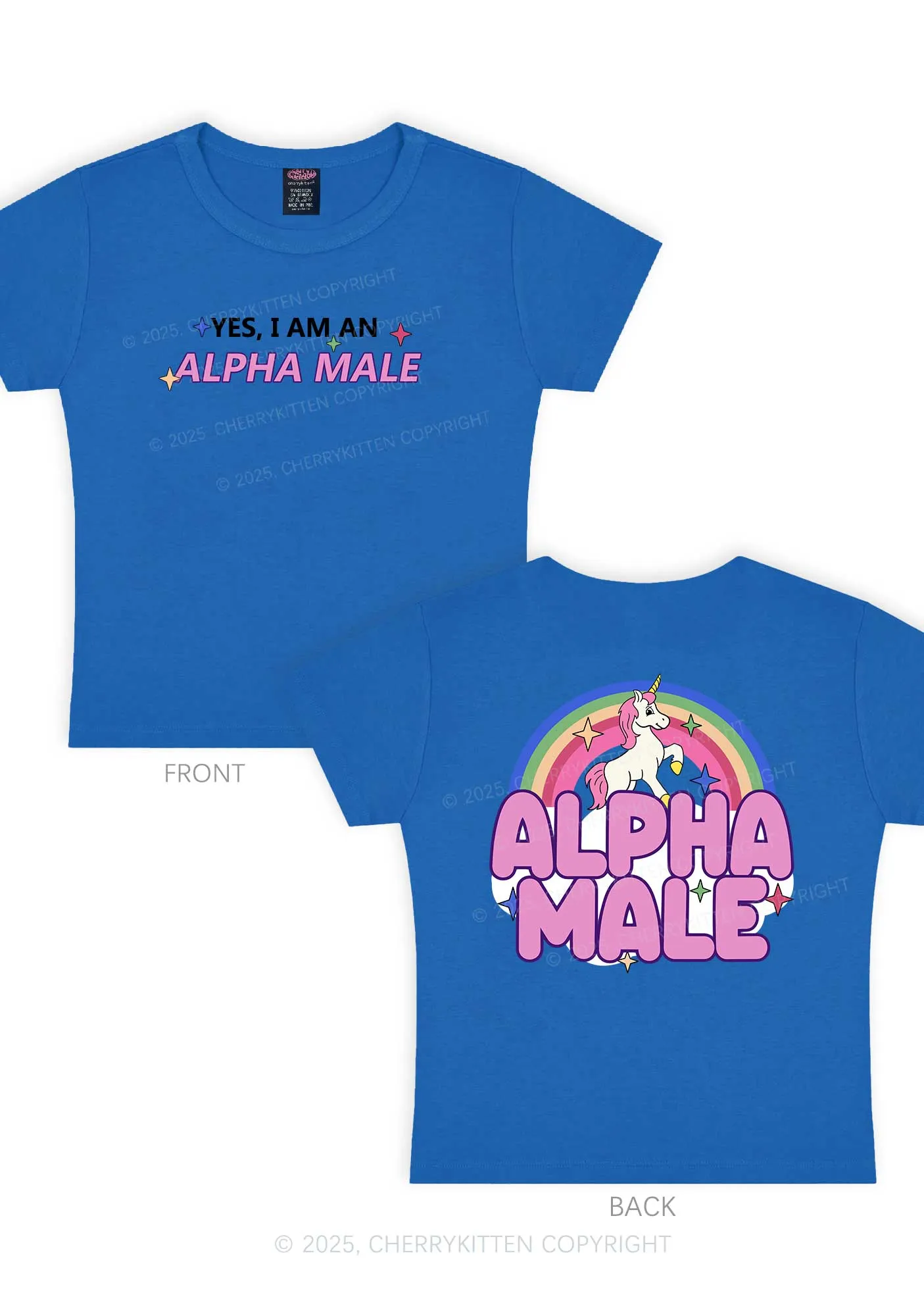 Alpha Male Two Sides Pride Y2K Baby Tee Cherrykitten