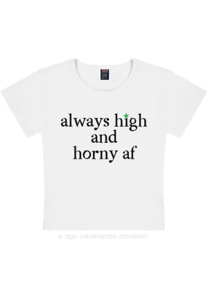 Always High Y2K Baby Tee Cherrykitten
