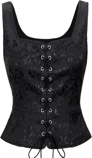 American Trends Women Pirate Renaissance Vest Cosplay Costume Waistcoat Halloween Steampunk Gothic Medieval Bodice