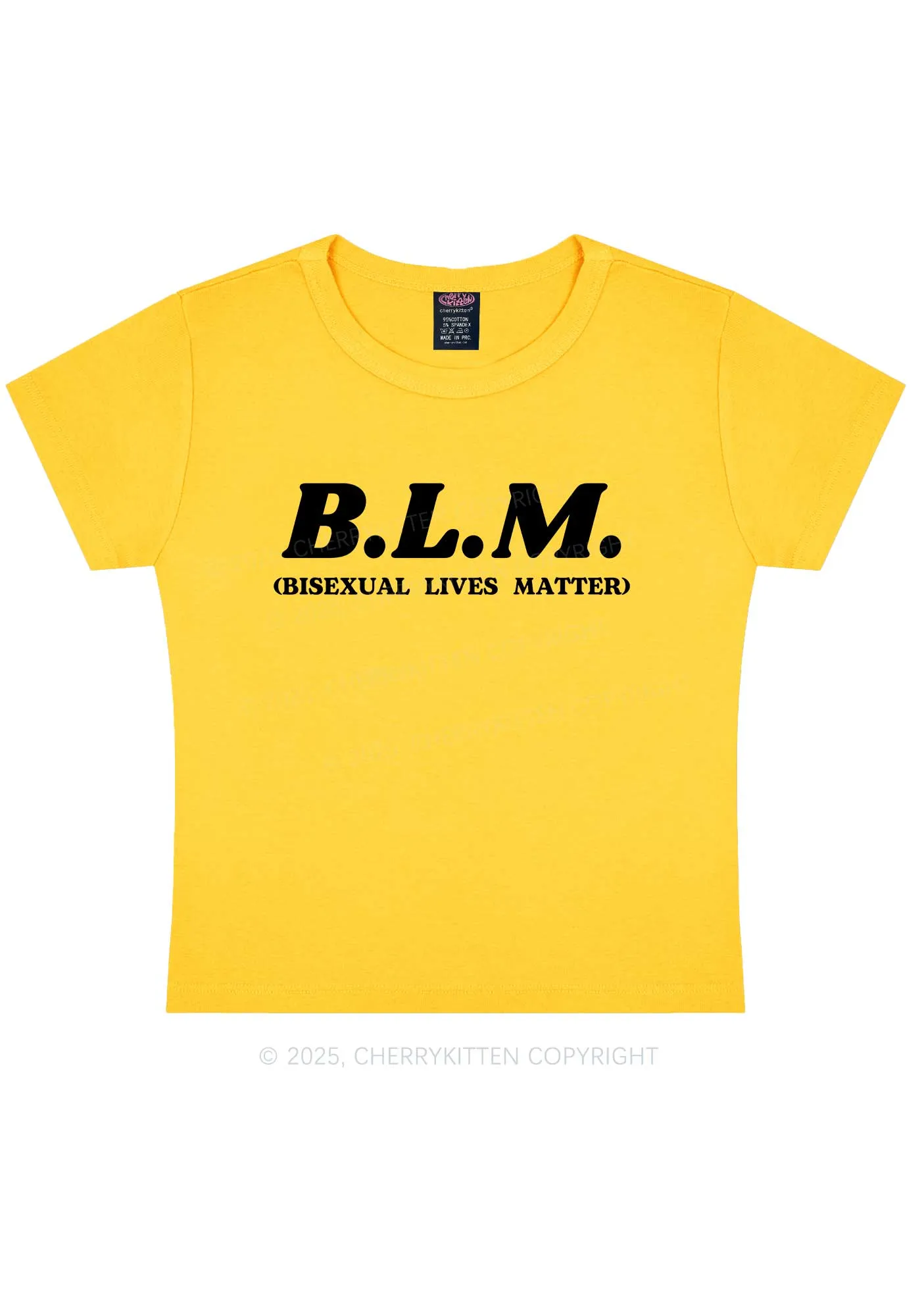 Bisexual Lives Matter Pride Y2K Baby Tee Cherrykitten