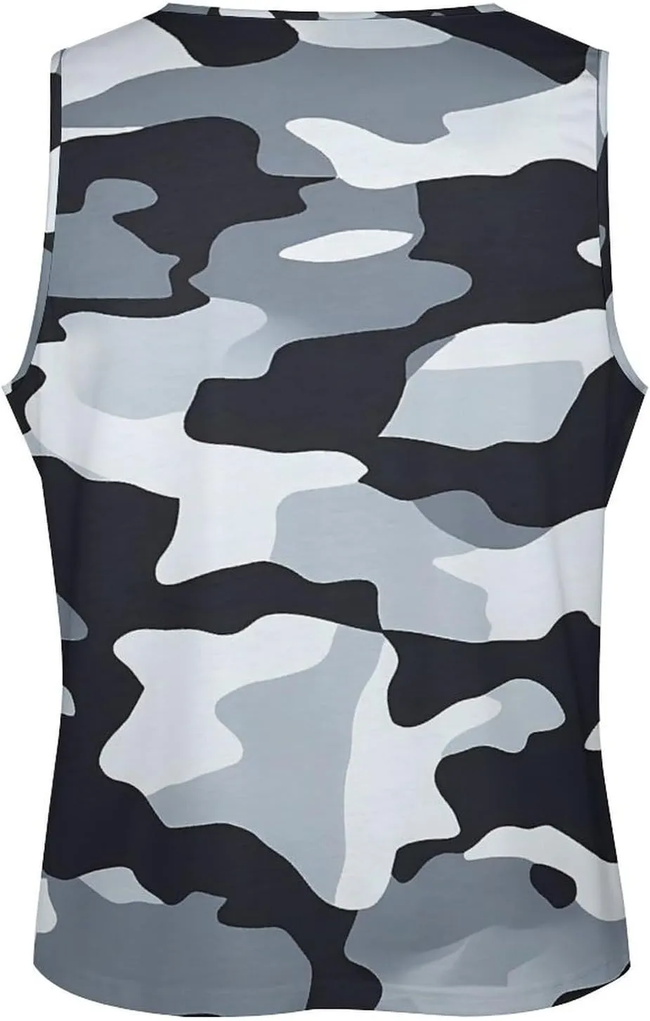 Black Camouflage Men's Activewear Tank Tops Gym Sleeveless Muscle T Shirts Workout Tees Vest