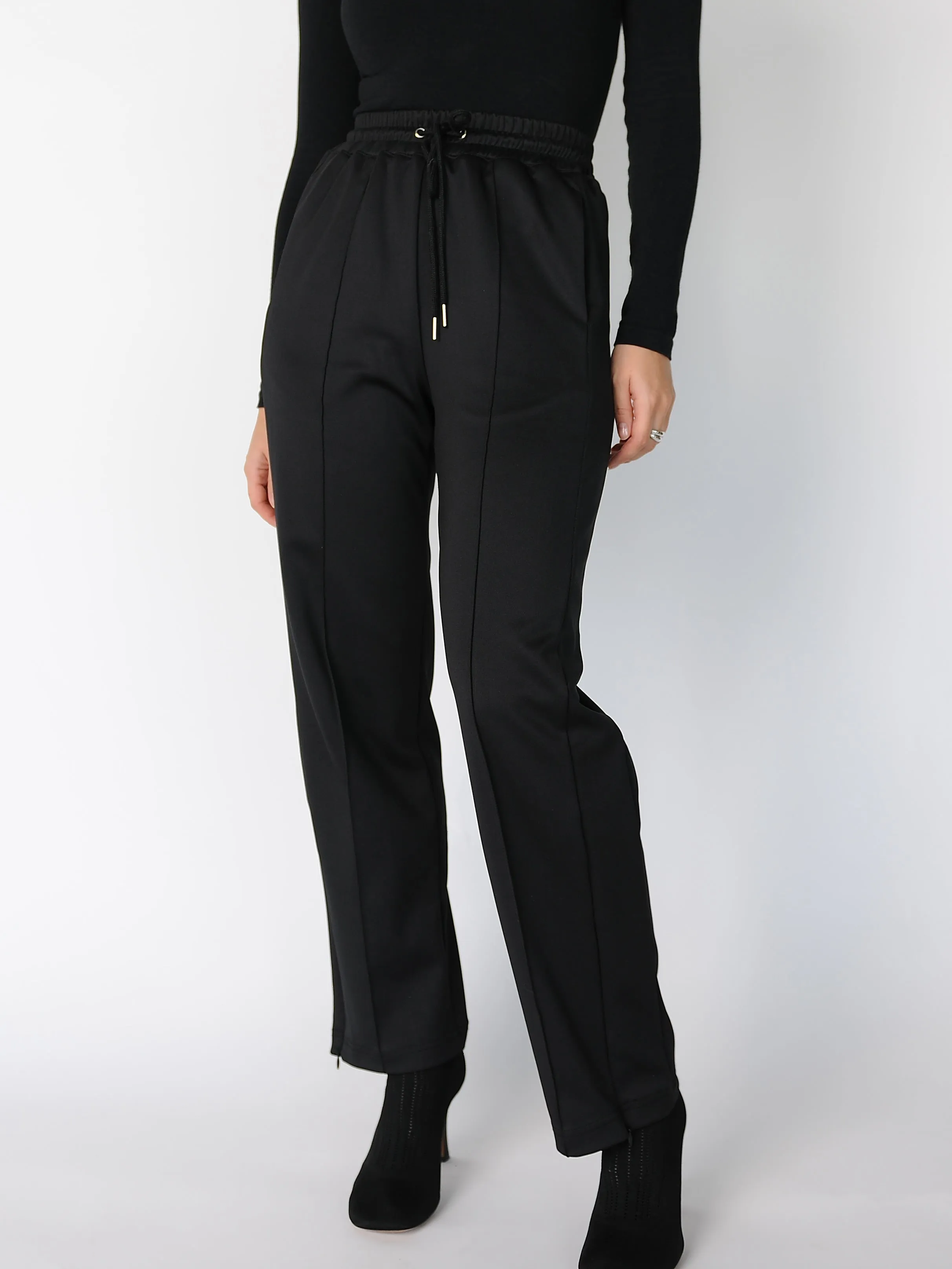 Black Tailored Track Pants