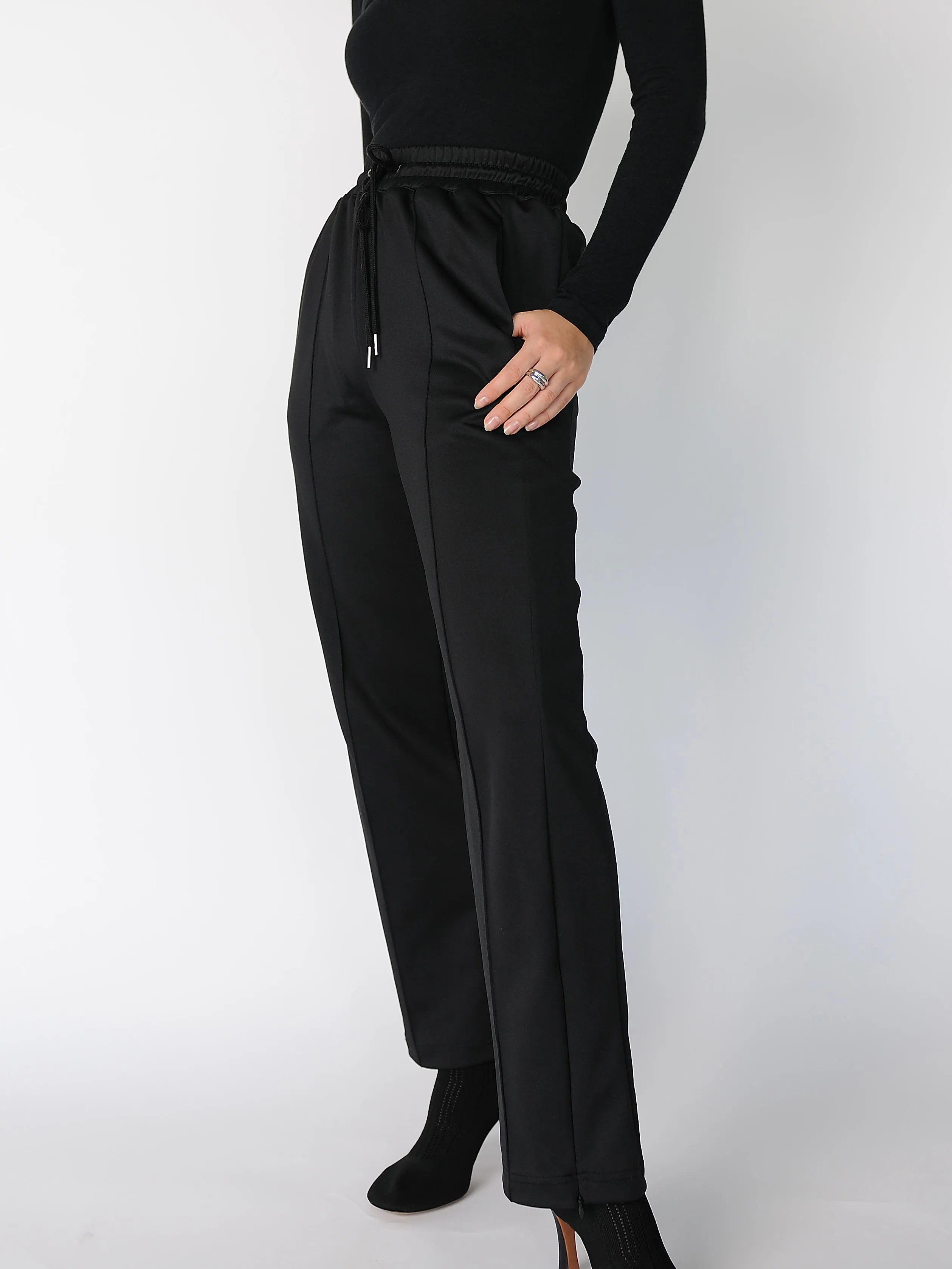 Black Tailored Track Pants