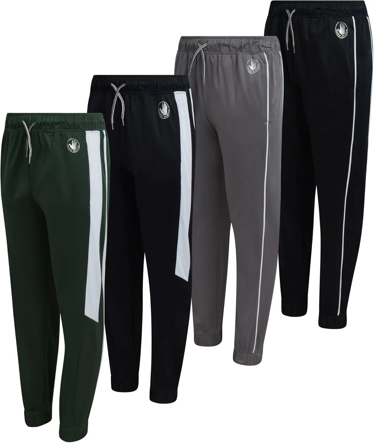 Body Glove Boys Sweatpants - 4 Pack Tricot Athletic Kids Joggers Clothes for Boys Jogger Pants with Pockets (Size: 8-18)