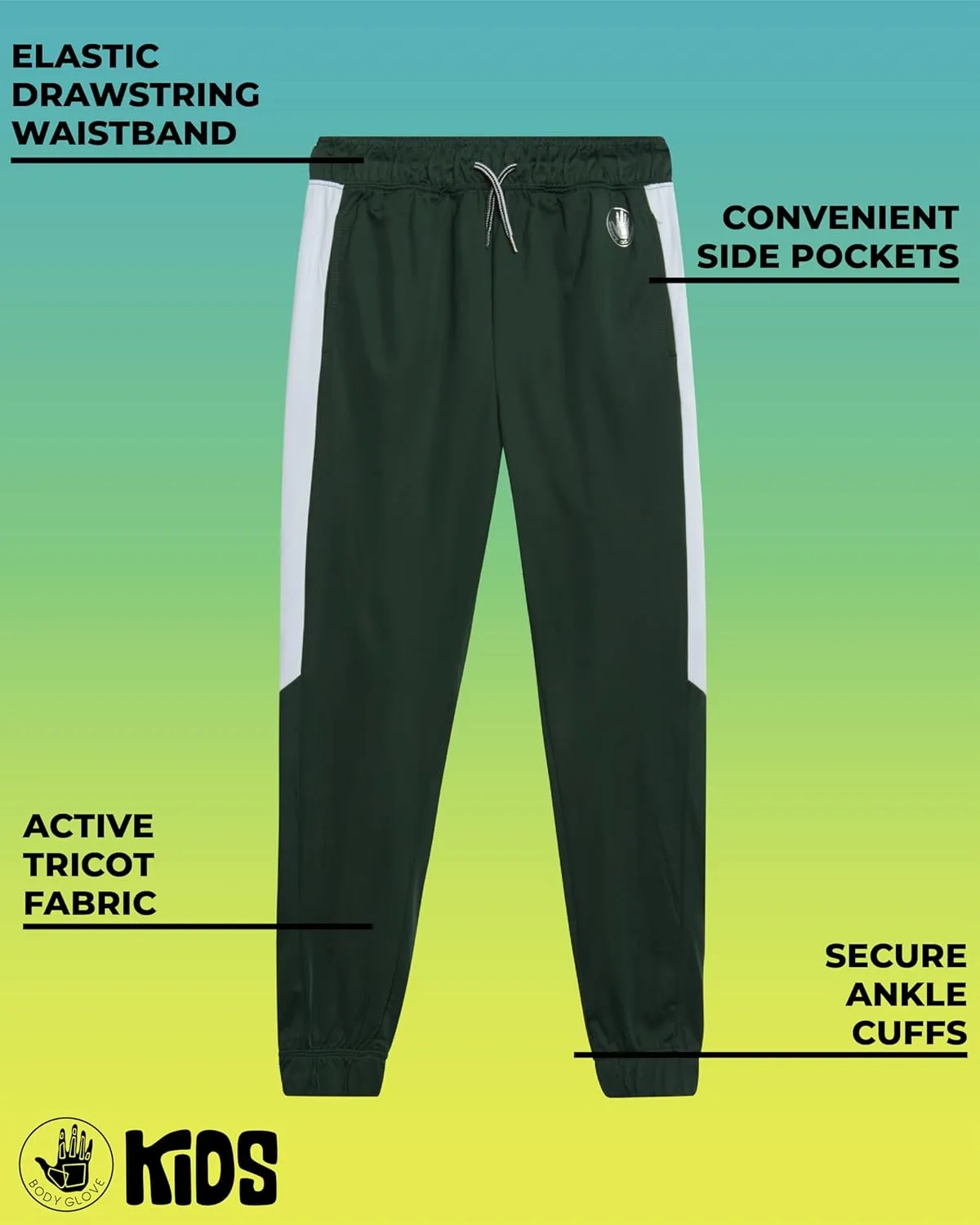 Body Glove Boys Sweatpants - 4 Pack Tricot Athletic Kids Joggers Clothes for Boys Jogger Pants with Pockets (Size: 8-18)