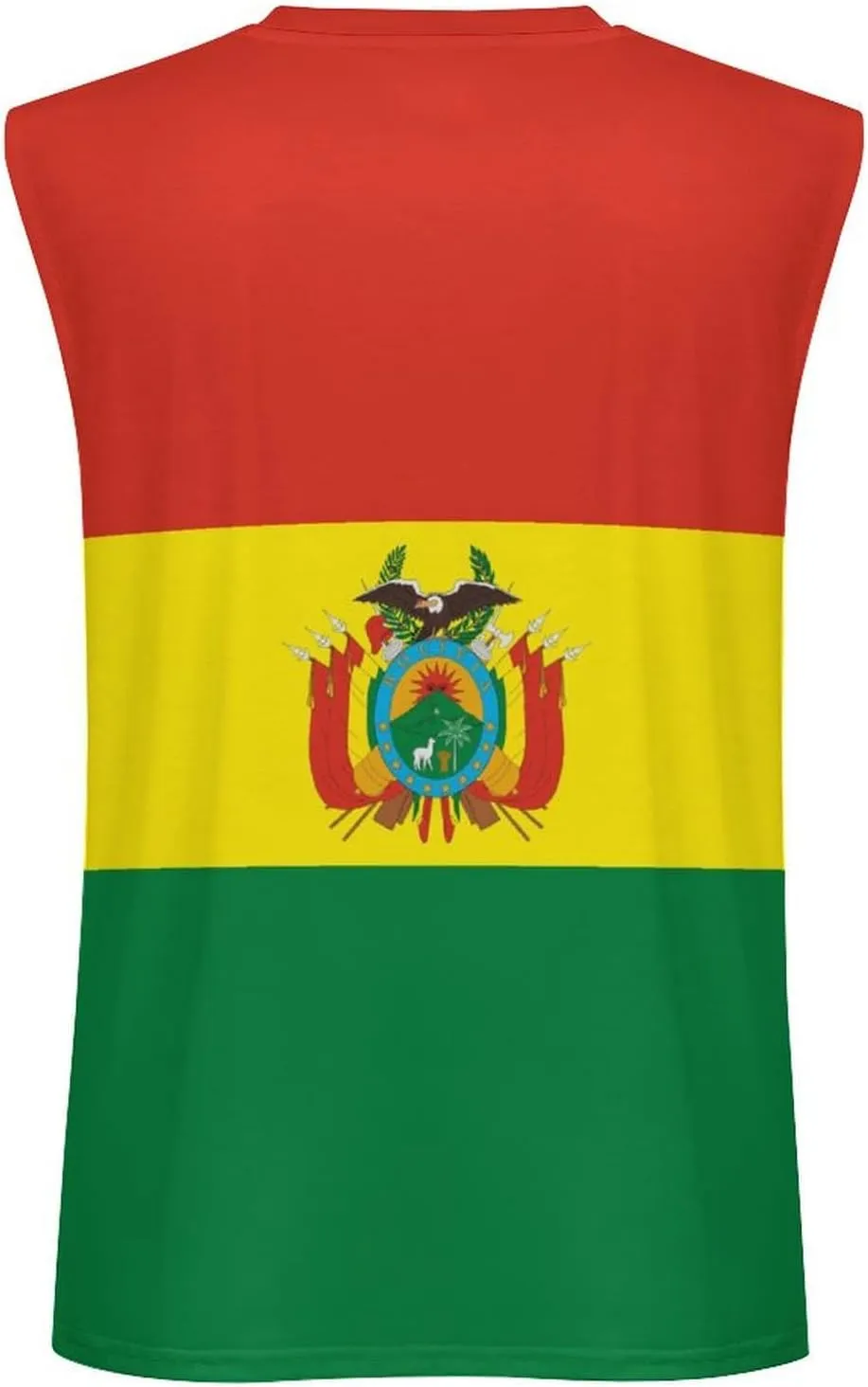Bolivia-Flag Mens Sleeveless Tank Tops Workout Muscle Gym T-Shirts Slim Fit Crew Neck Tee Tops