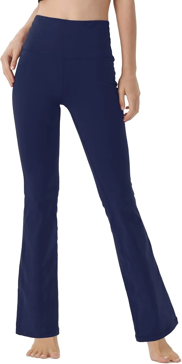 Bootcut Yoga Pants for Women High Waist Workout Pants for Women Tummy Control Bootleg Work Pants Dress Pants