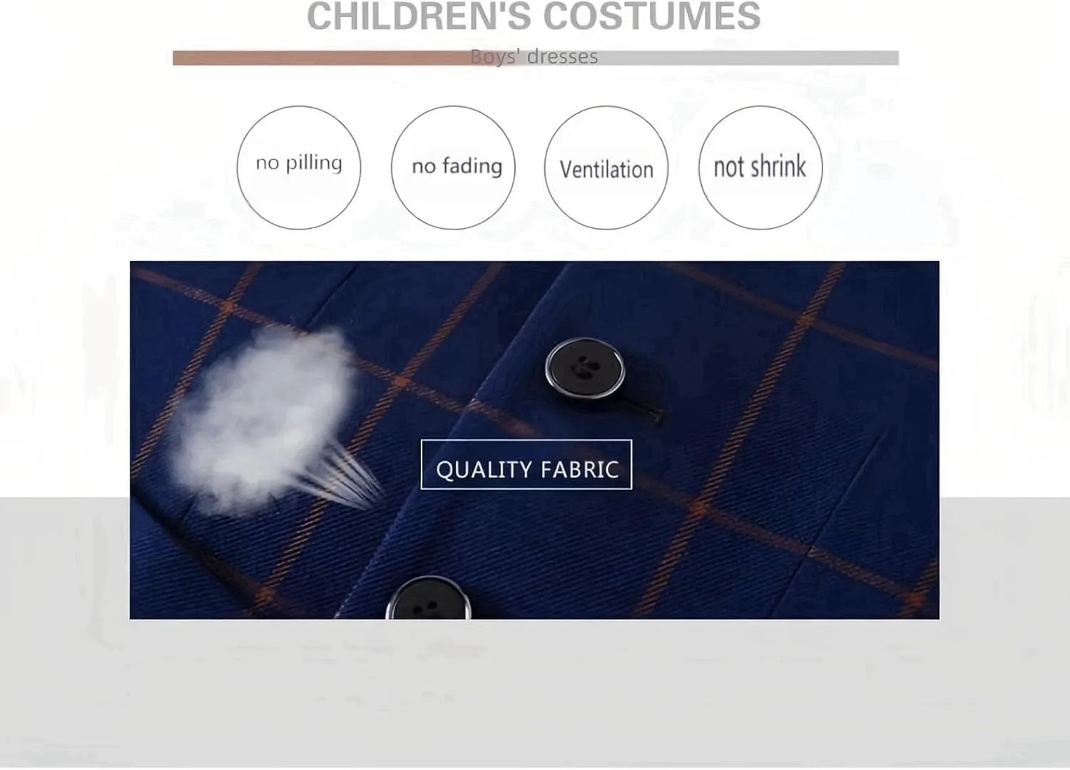 Boys' Suits 4PCs Vests Pants Shirts Bowtie Sets Child Tuxedos Outfits Suitable for Boys Aged 4-10 Years