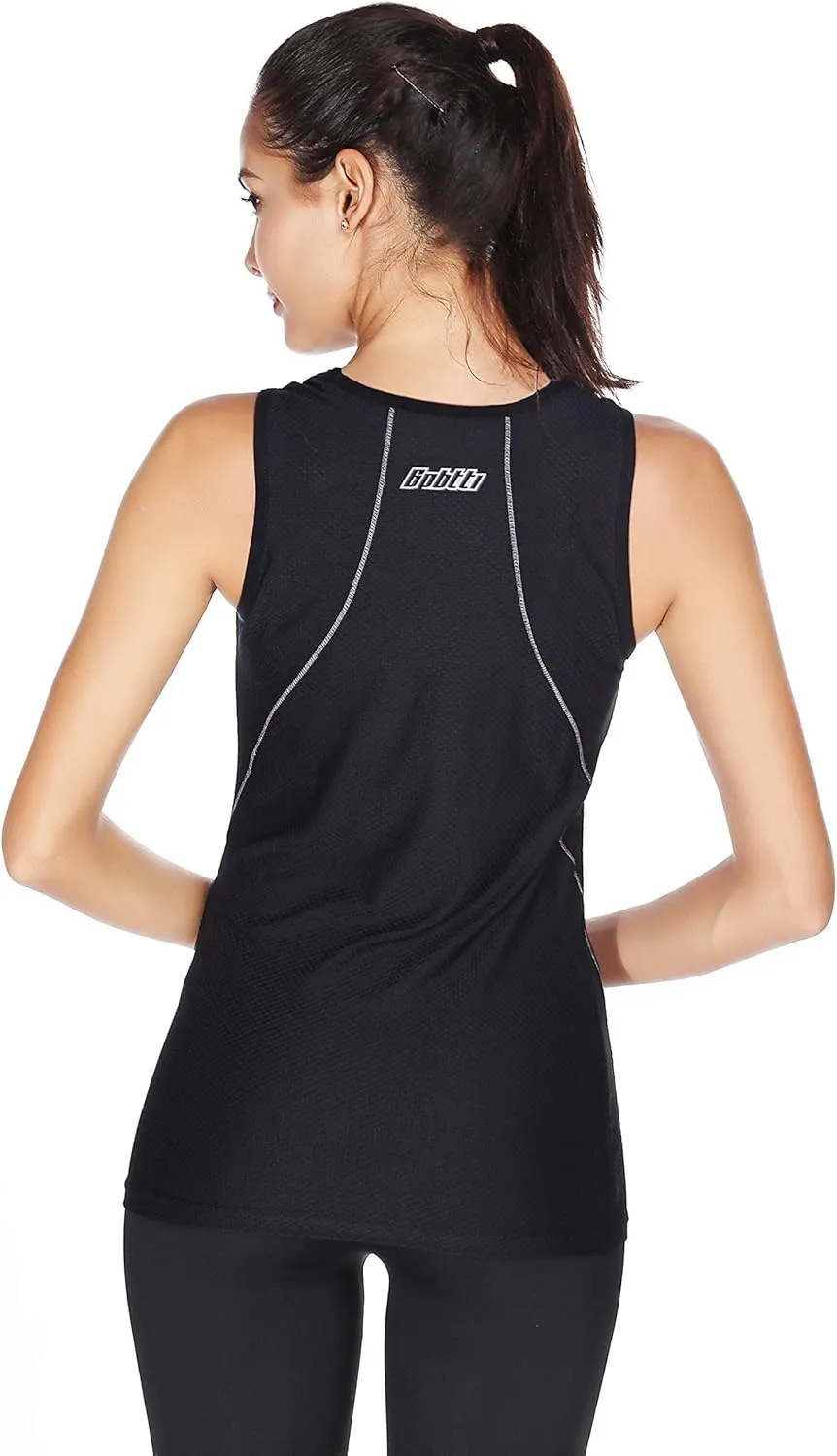 bpbtti Women's Quick Dry Sleeveless Base Layer High Wicking Tank Tops Cycling Undershirt Running Vests
