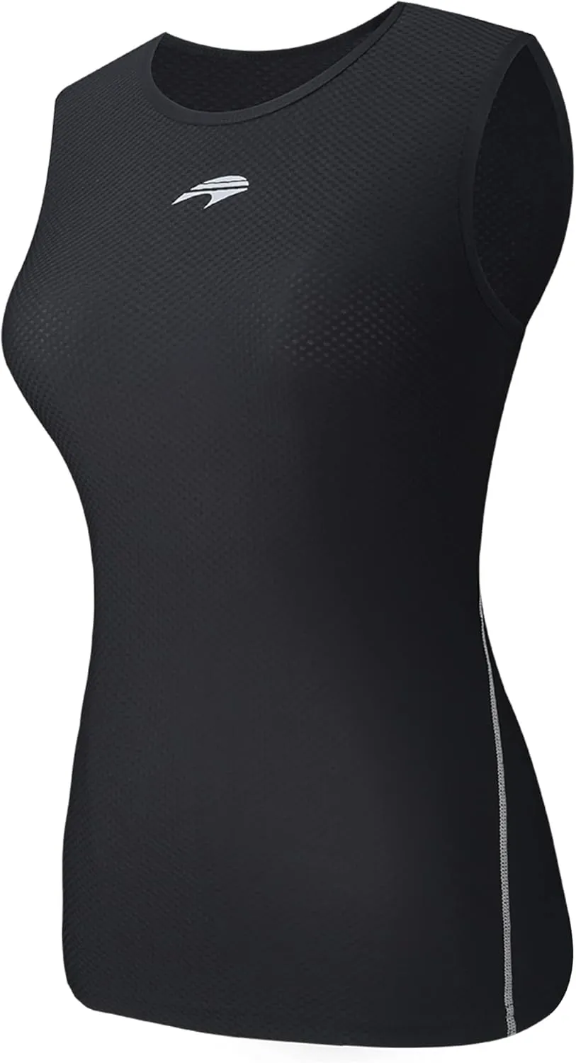 bpbtti Women's Quick Dry Sleeveless Base Layer High Wicking Tank Tops Cycling Undershirt Running Vests
