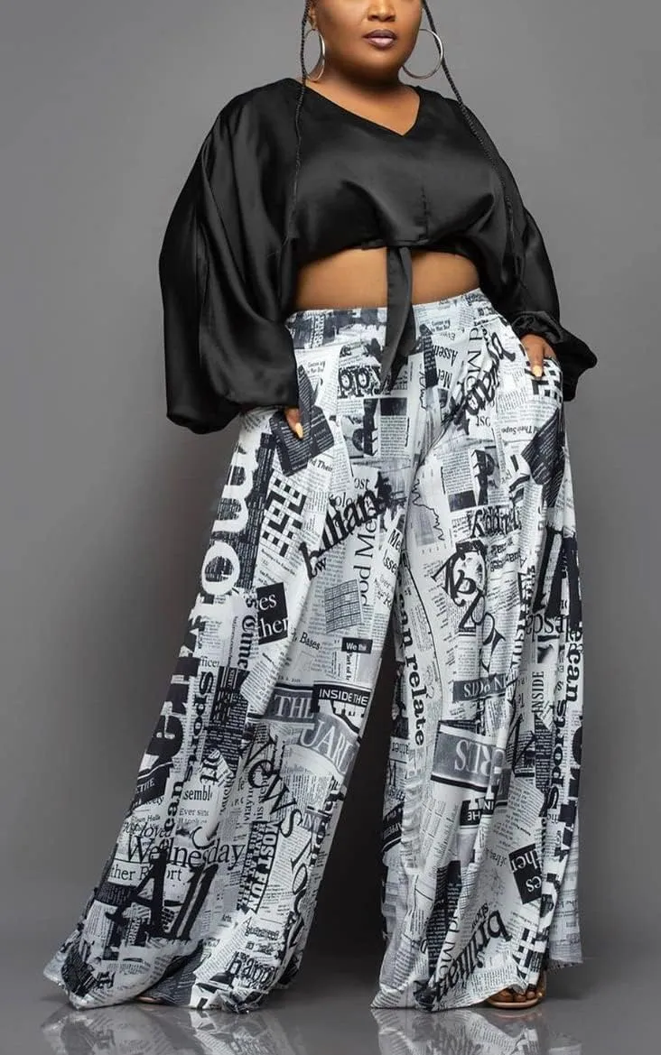 Casual Palazzo Pants for Women Lounge Pants Wide Leg Trousers Women Skirt Pants with Elastic Waistband