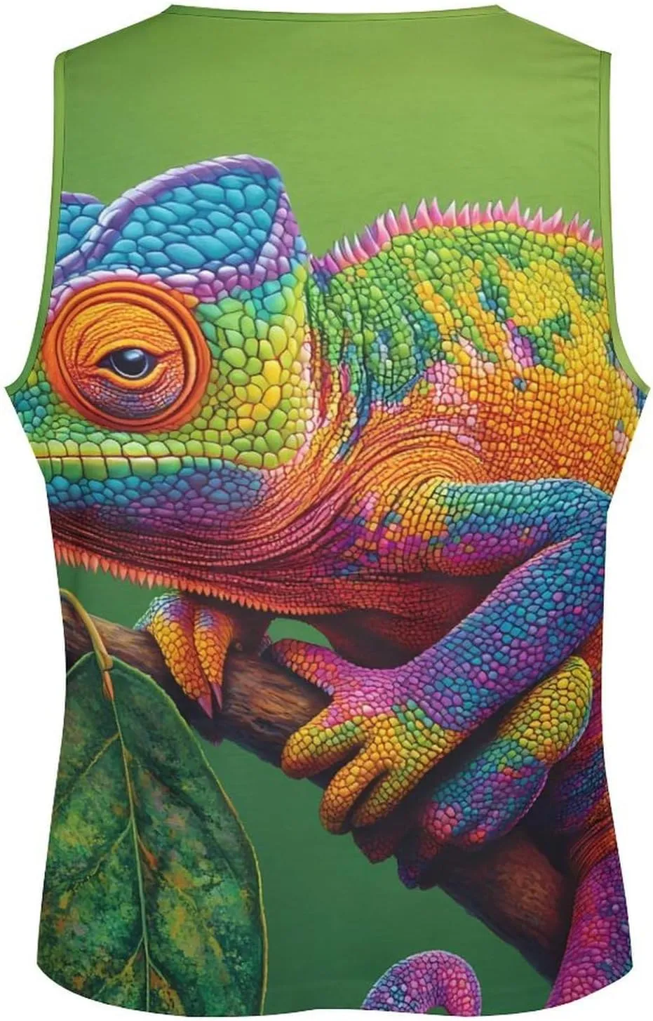 Colorful Rainbow Chameleon Men's Activewear Tank Tops Gym Sleeveless Muscle T Shirts Workout Tees Vest