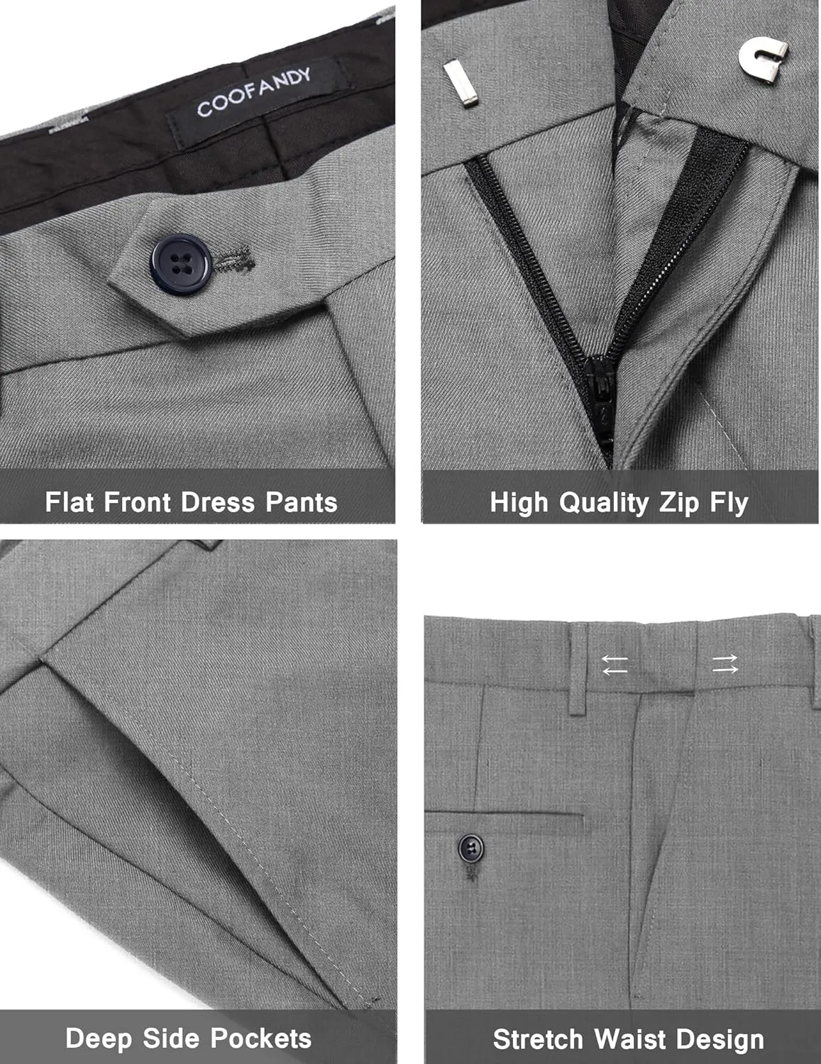 COOFANDY Men's Wedding Suits 2 Piece Tuxedo Jacket One Button Peak Lapel Suit Jacket Dress Pants for Dinner,Prom,Party