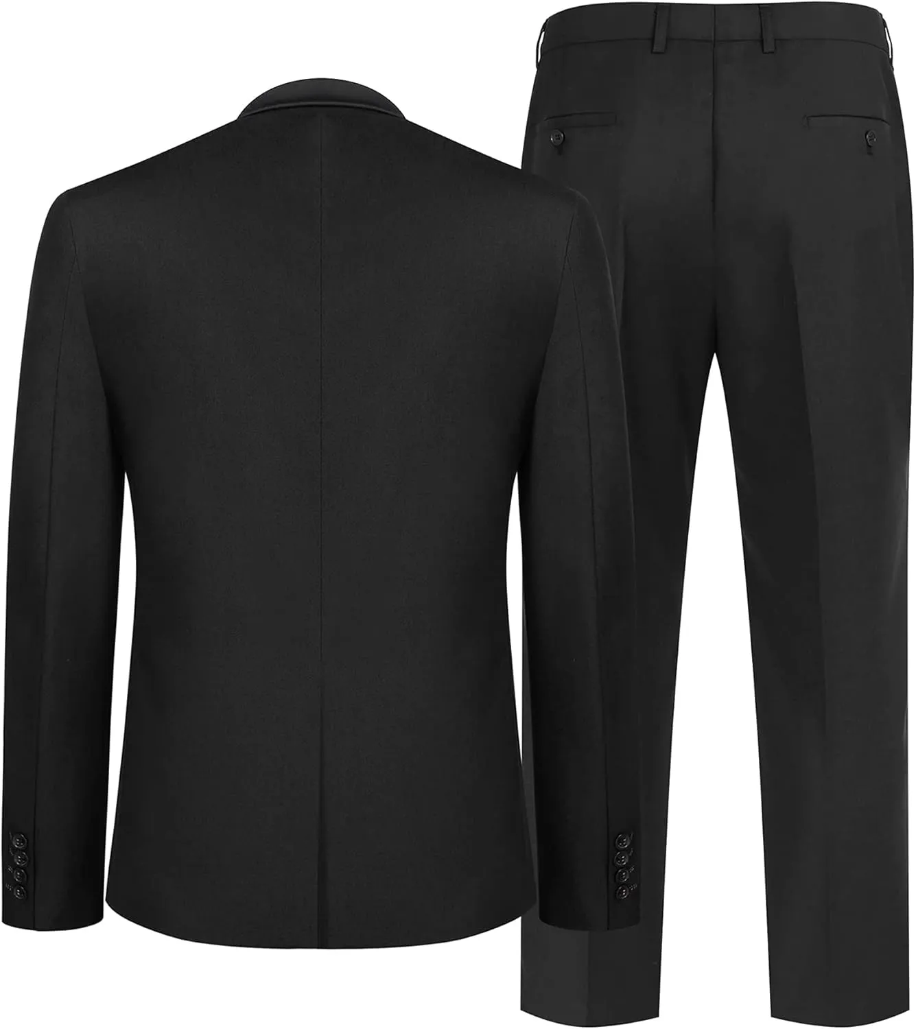 COOFANDY Men's Wedding Suits 2 Piece Tuxedo Jacket One Button Peak Lapel Suit Jacket Dress Pants for Dinner,Prom,Party