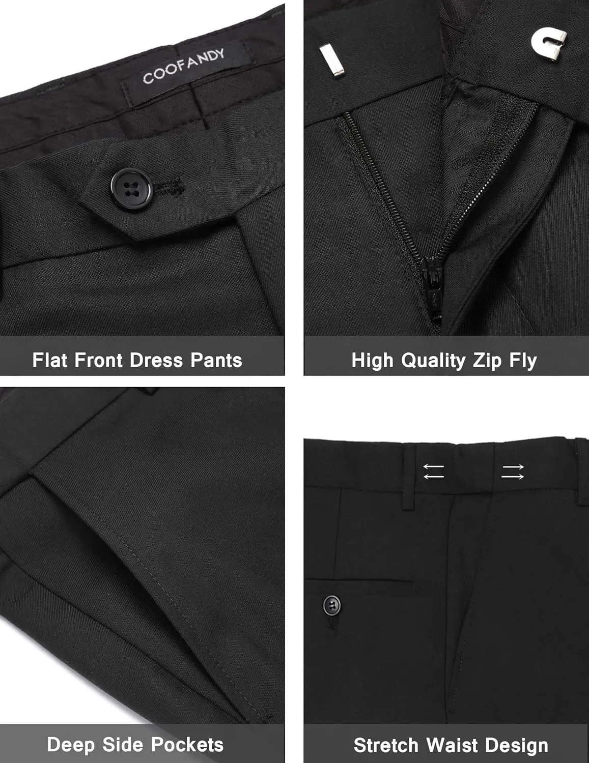 COOFANDY Men's Wedding Suits 2 Piece Tuxedo Jacket One Button Peak Lapel Suit Jacket Dress Pants for Dinner,Prom,Party
