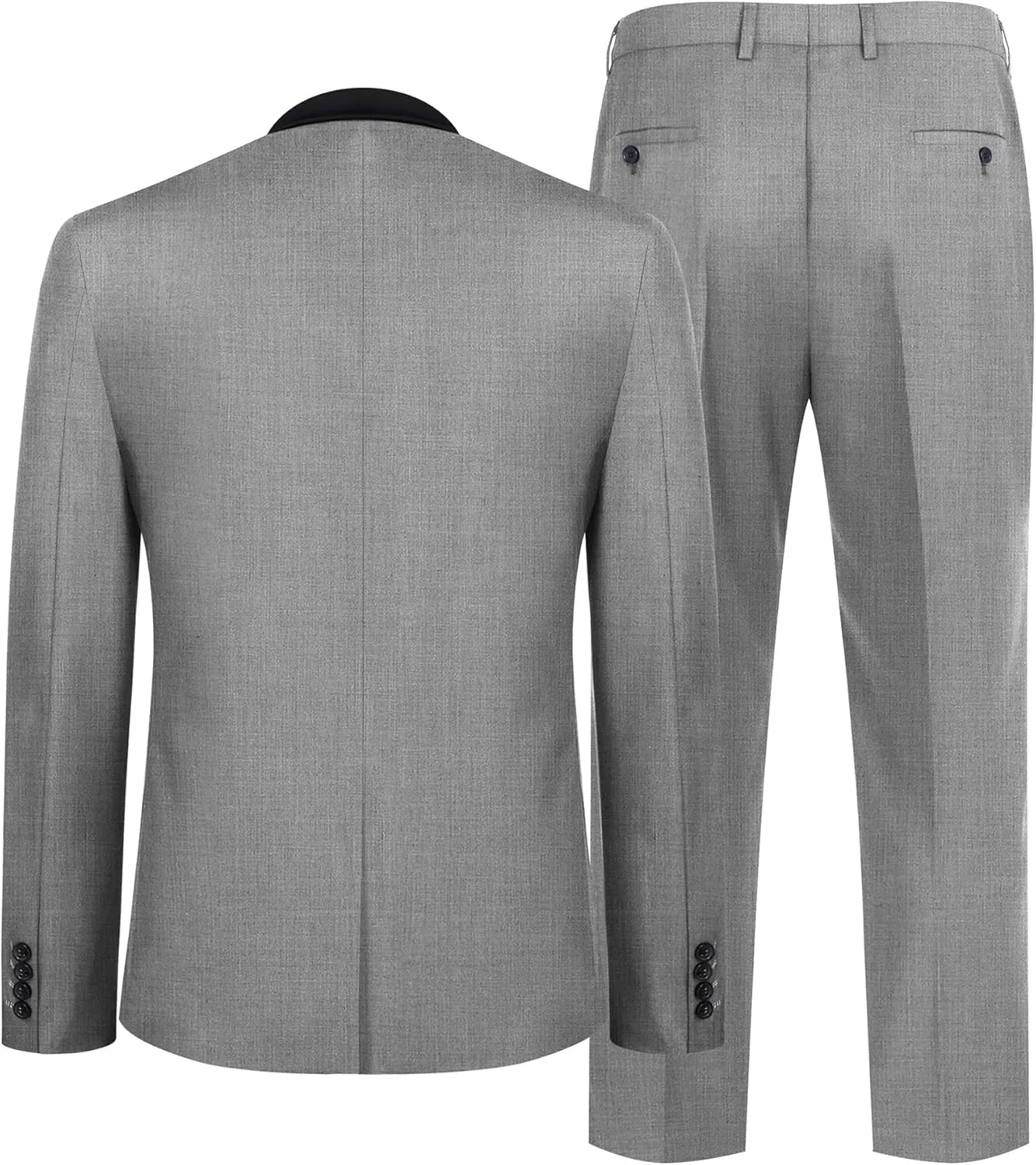 COOFANDY Men's Wedding Suits 2 Piece Tuxedo Jacket One Button Peak Lapel Suit Jacket Dress Pants for Dinner,Prom,Party