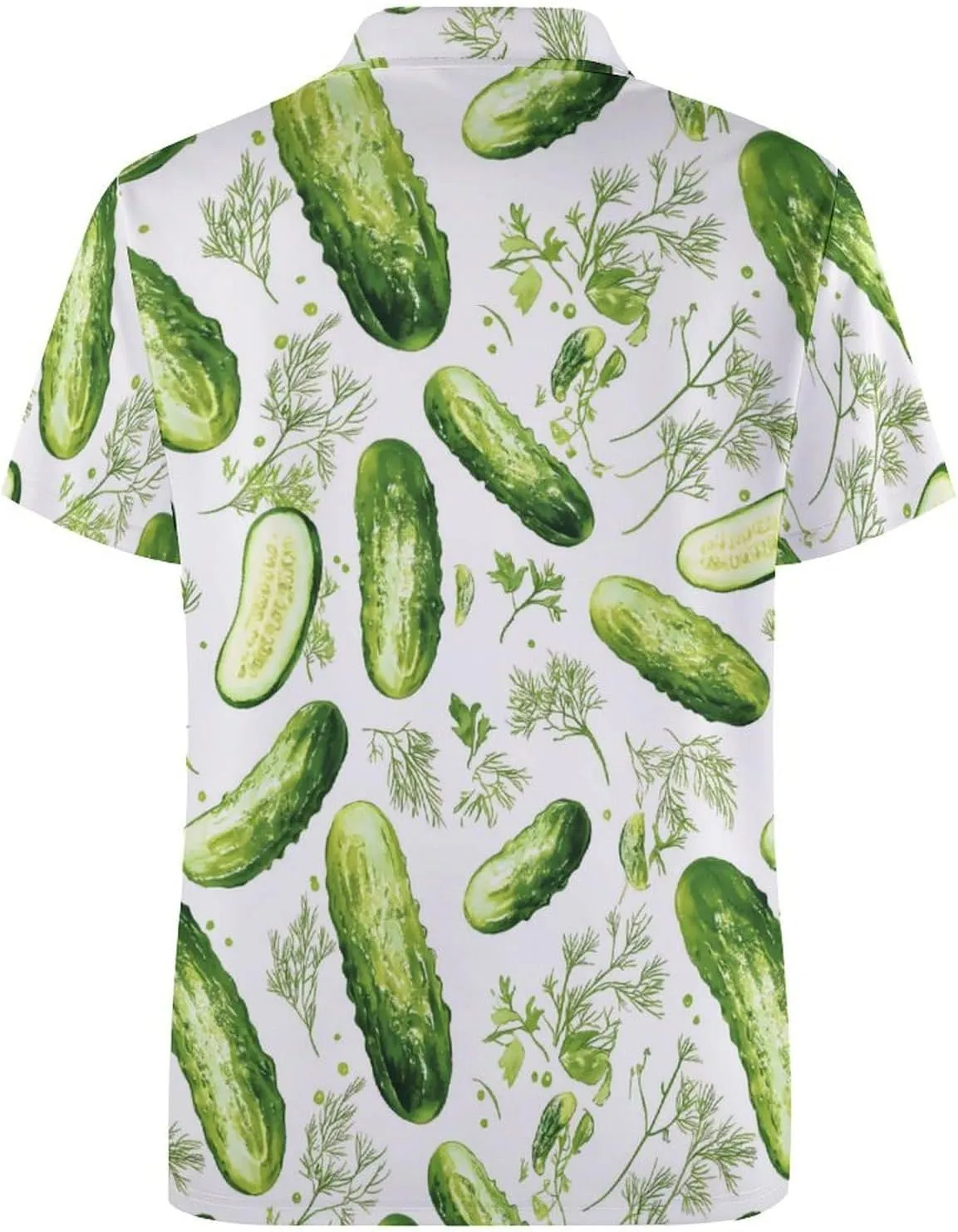 Cucumbers Pickles Mens Polo Shirts Quick Dry Short Sleeve T-shirts Slim Tennis Collared Tees Tops