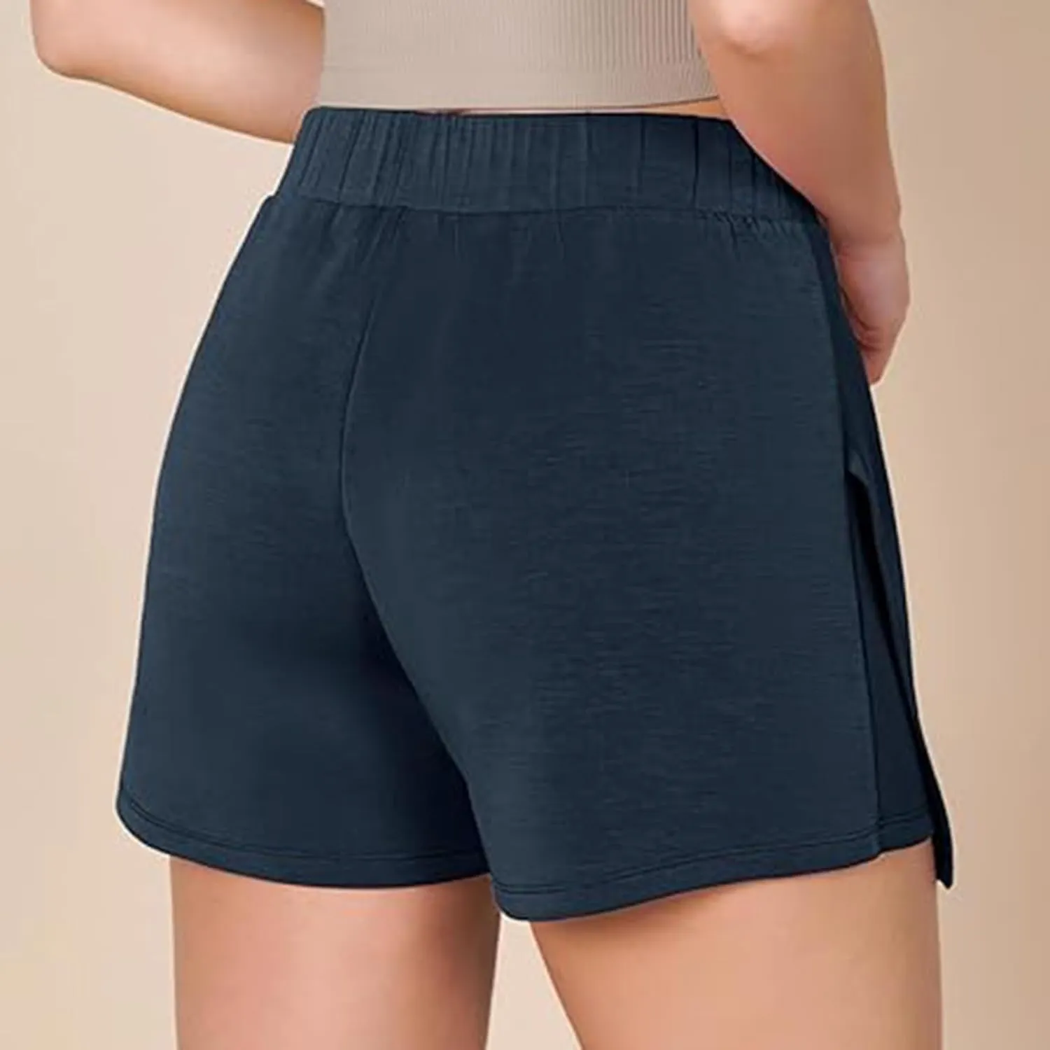 DDAPJ pyju Skorts for Woman High Waisted Pull On Trendy Casual Stretch Skirt with Shorts Asymmetrical Wrap Skort with Pocket