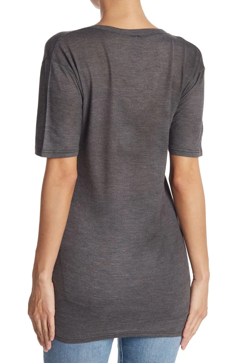 Deep V-Neck Boyfriend Tee - Ladies