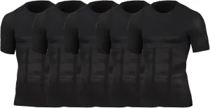 DGHM-JLMY Men's Body Shaper Slimming Compression Shirt Workout Undershirt T-Shirts Running Short Sleeve Athletic Shaperwear