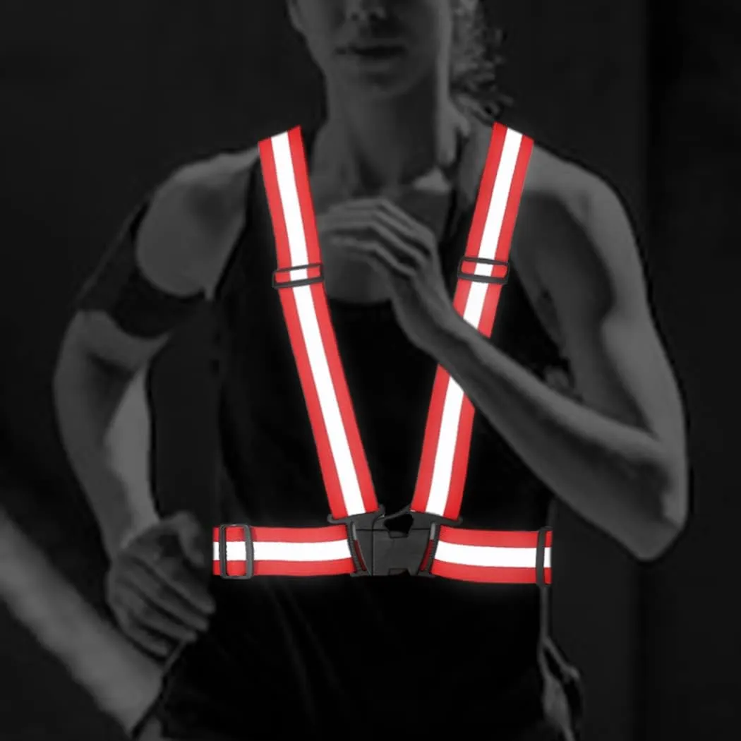 DRESBE Reflective Vest Gear Unisex Warning Vests Adjustable Laser Safety Band for Night Running Cycling Jogging Walking