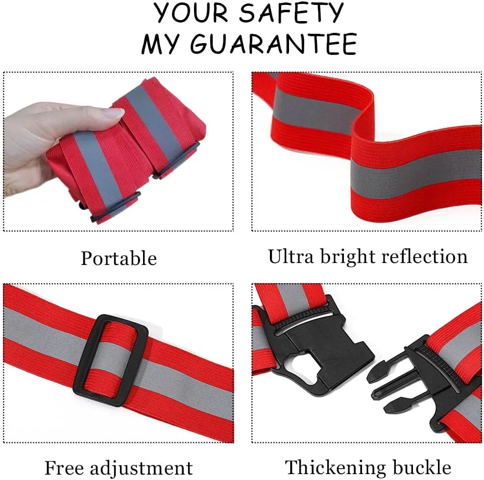 DRESBE Reflective Vest Gear Unisex Warning Vests Adjustable Laser Safety Band for Night Running Cycling Jogging Walking