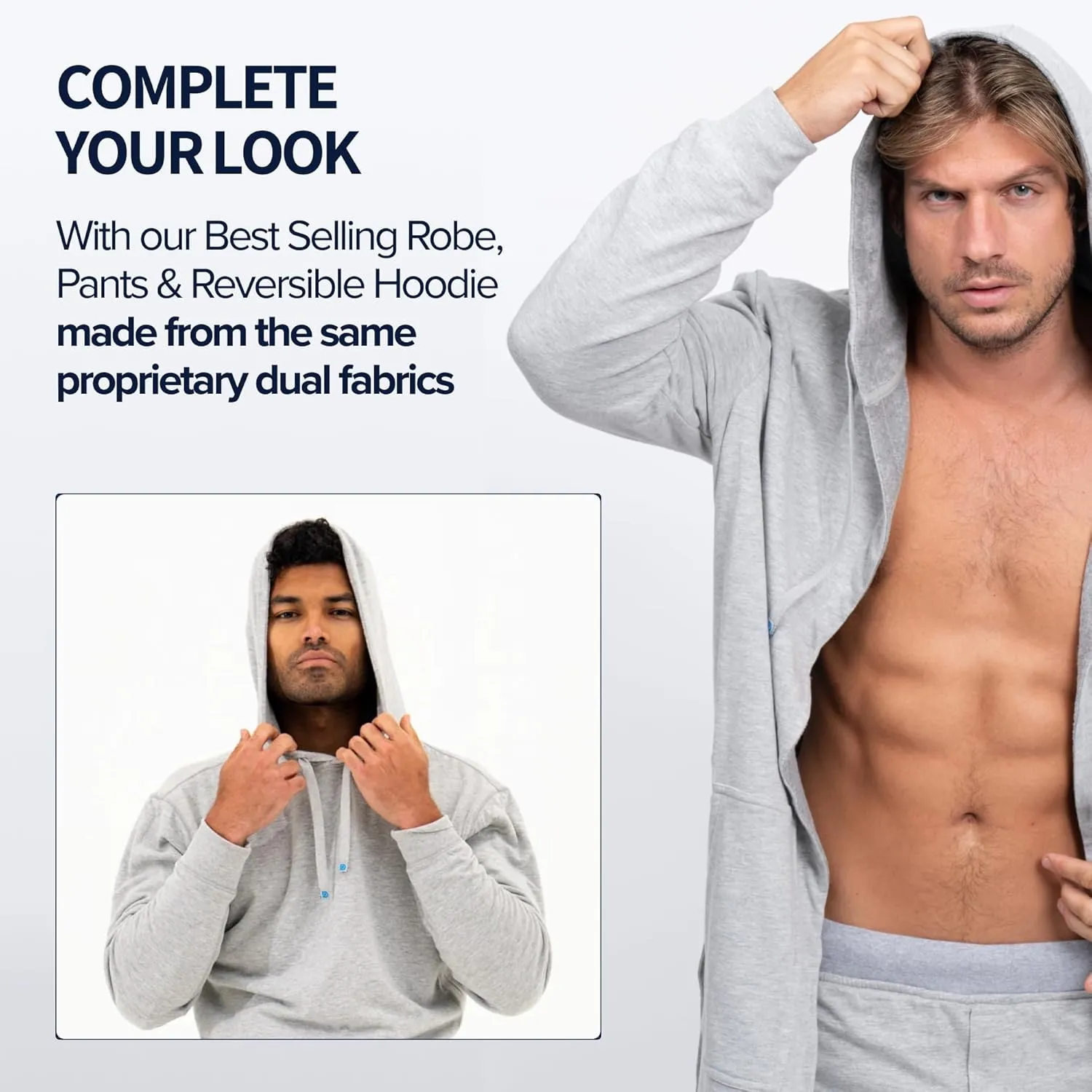 DudeRobe Mens Casual SweatShorts with Drawstring, from Shark Tank! Perfect for Pre/Post Workout, Running, Jogging
