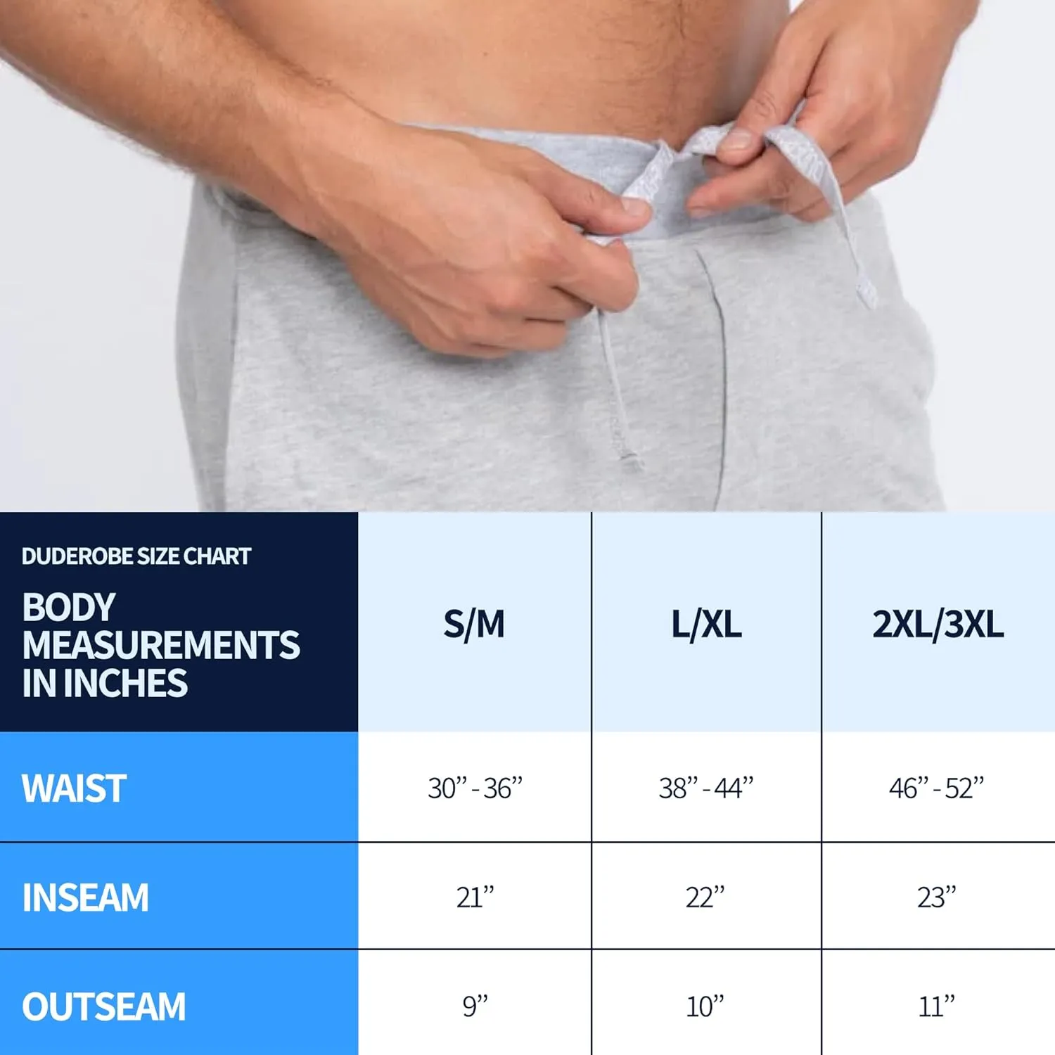 DudeRobe Mens Casual SweatShorts with Drawstring, from Shark Tank! Perfect for Pre/Post Workout, Running, Jogging