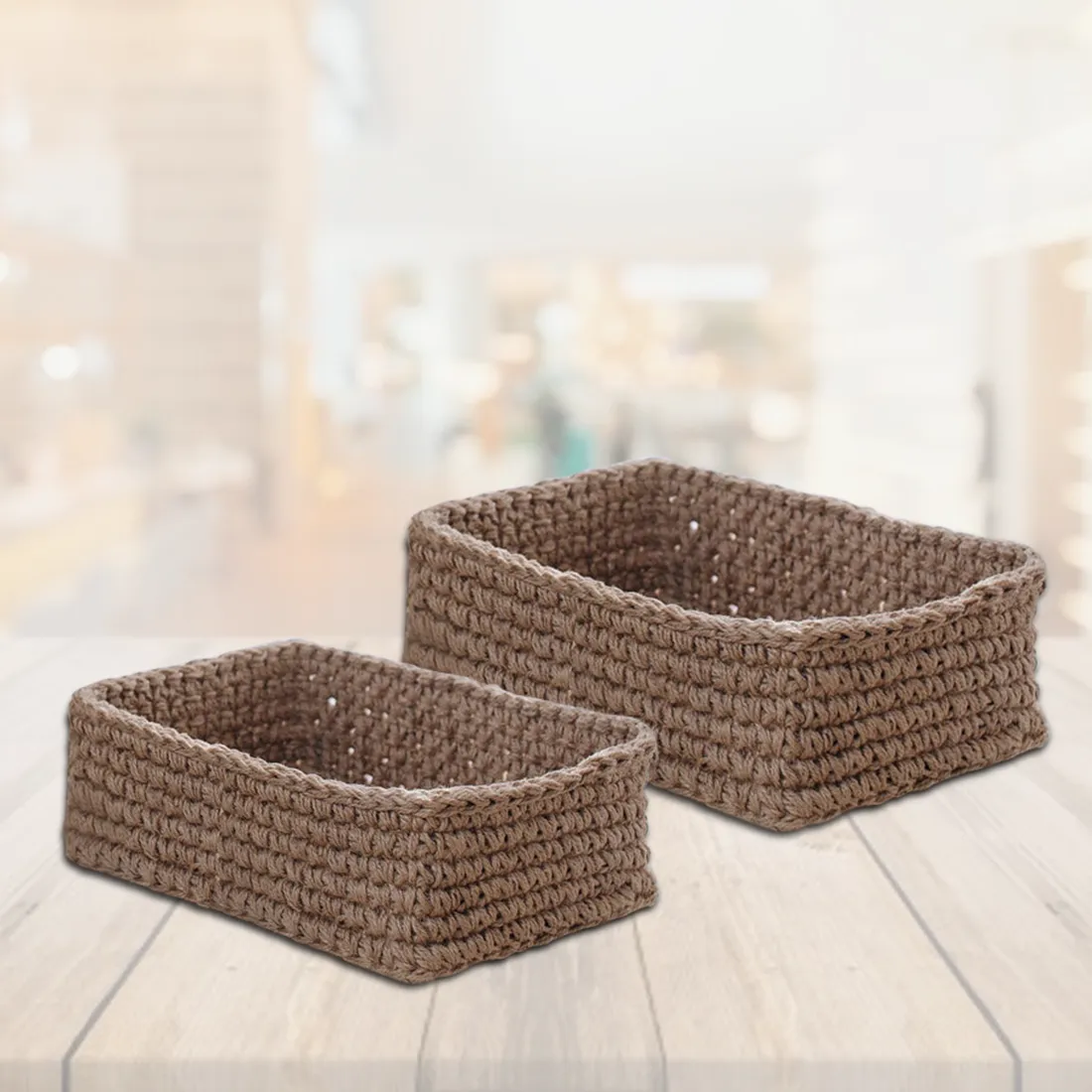 Eco-Friendly Storage Organizer Baskets - Set of 2