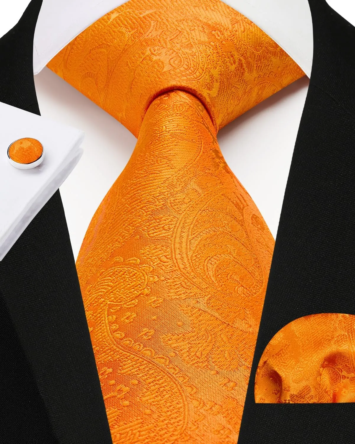 Enlision Suit Vest for Men Formal Paisley Mens Vests Dress Tie and Pocket Square Cufflinks Set Waistcoat Wedding Business