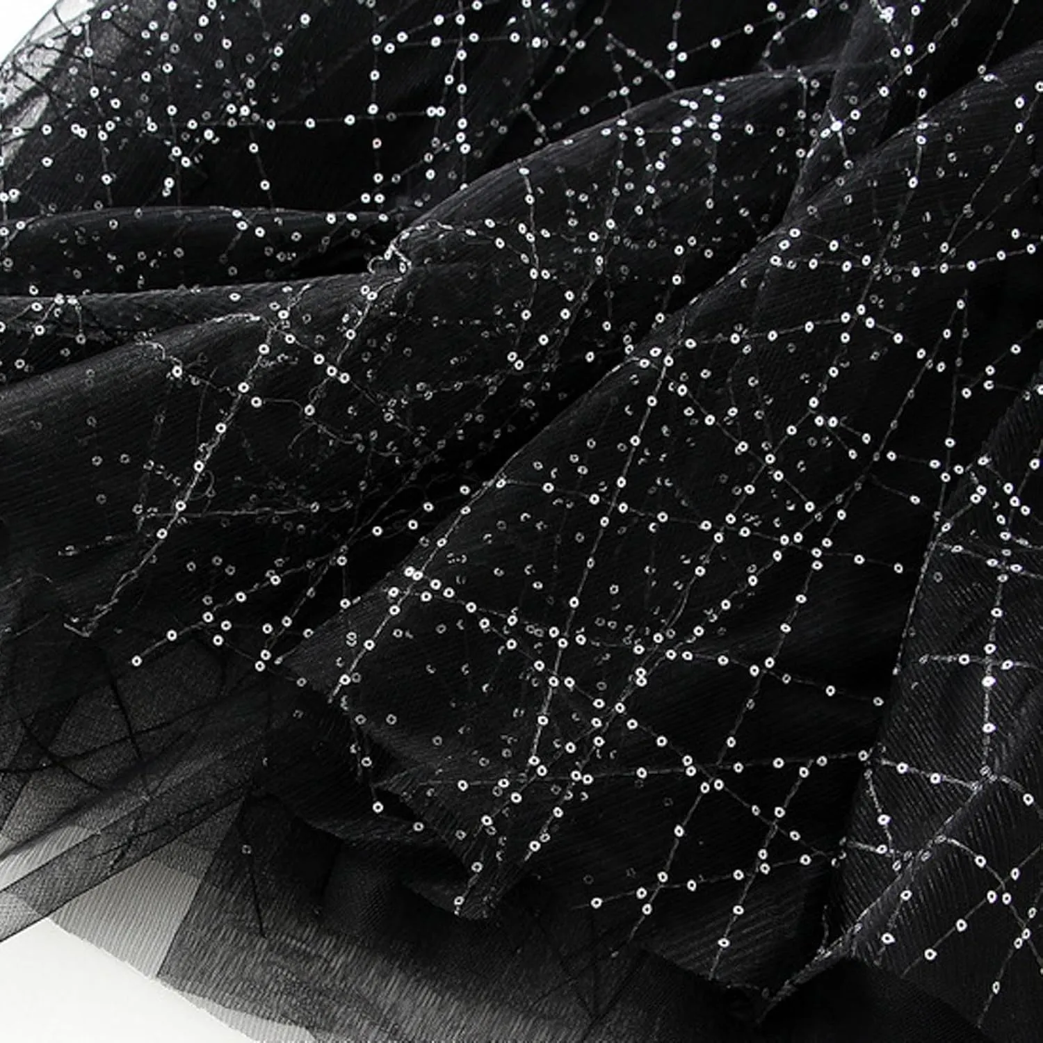 Fashion Skirts for Women 2024 Trendy Women Mid Length Sequin Skirt Dance Party A Line High Waisted Tulle Skirt