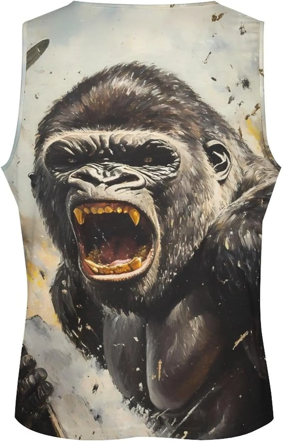 Gorilla War Fighter Jets Men's Activewear Tank Tops Gym Sleeveless Muscle T Shirts Workout Tees Vest