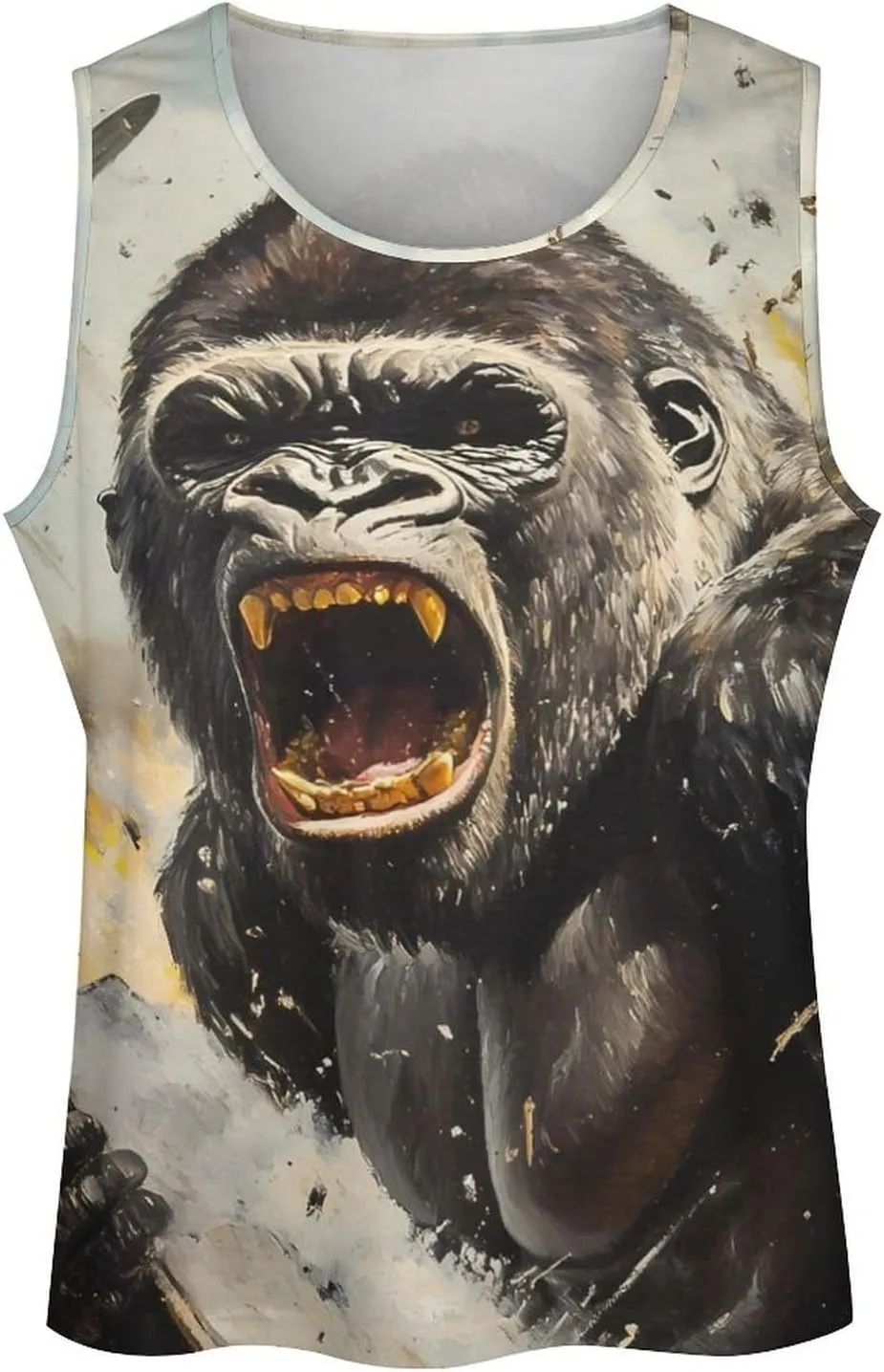 Gorilla War Fighter Jets Men's Activewear Tank Tops Gym Sleeveless Muscle T Shirts Workout Tees Vest