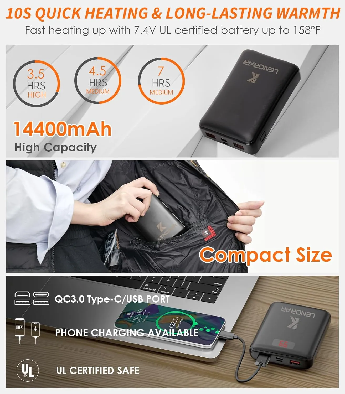 Heated Vest for Women: With Battery Pack Included Winter Warm Heating Outwear Vests Jacket- Gifts for Women