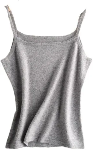 Hgvcfcv Womens undershirts camisole Wool Knitted Sling Solid Camis