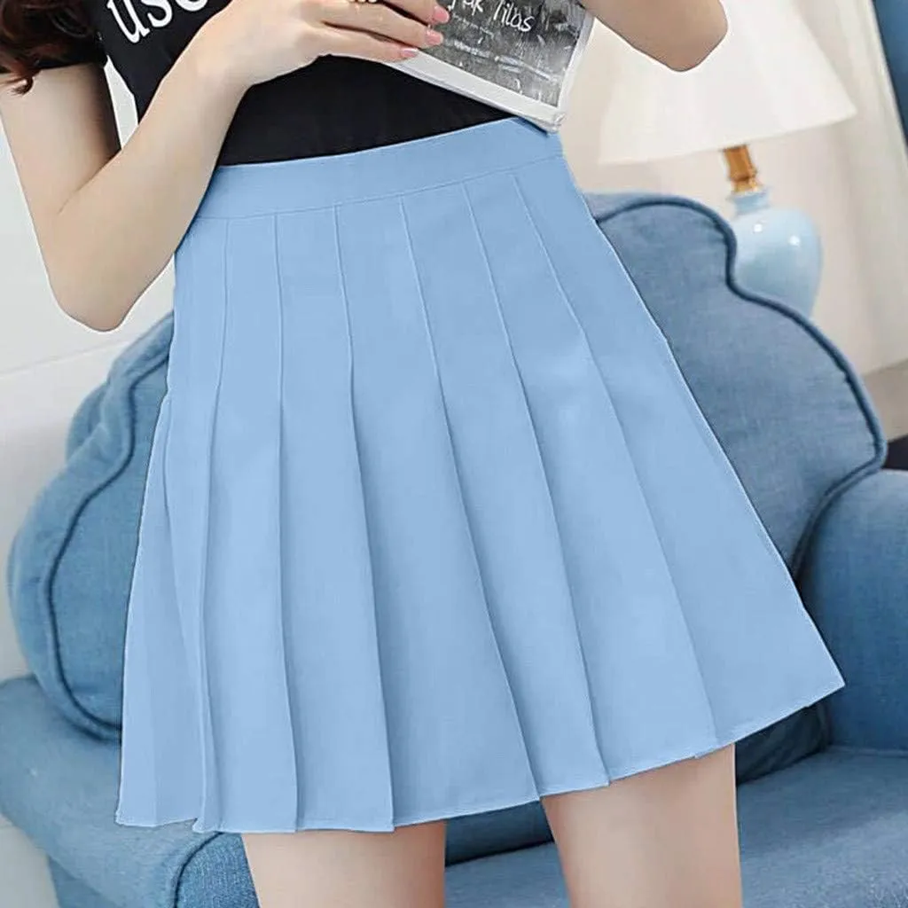 High Waisted Skirts for Women Fashion Pleated Summer Tummy Control A-Line Casual Midi Skirts Girls Trendy Clothes