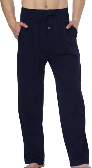 HomyComy Men's Pajama Pants Soft Sleep Pants Pajama Bottoms Cotton Lounge Pants with Pockets