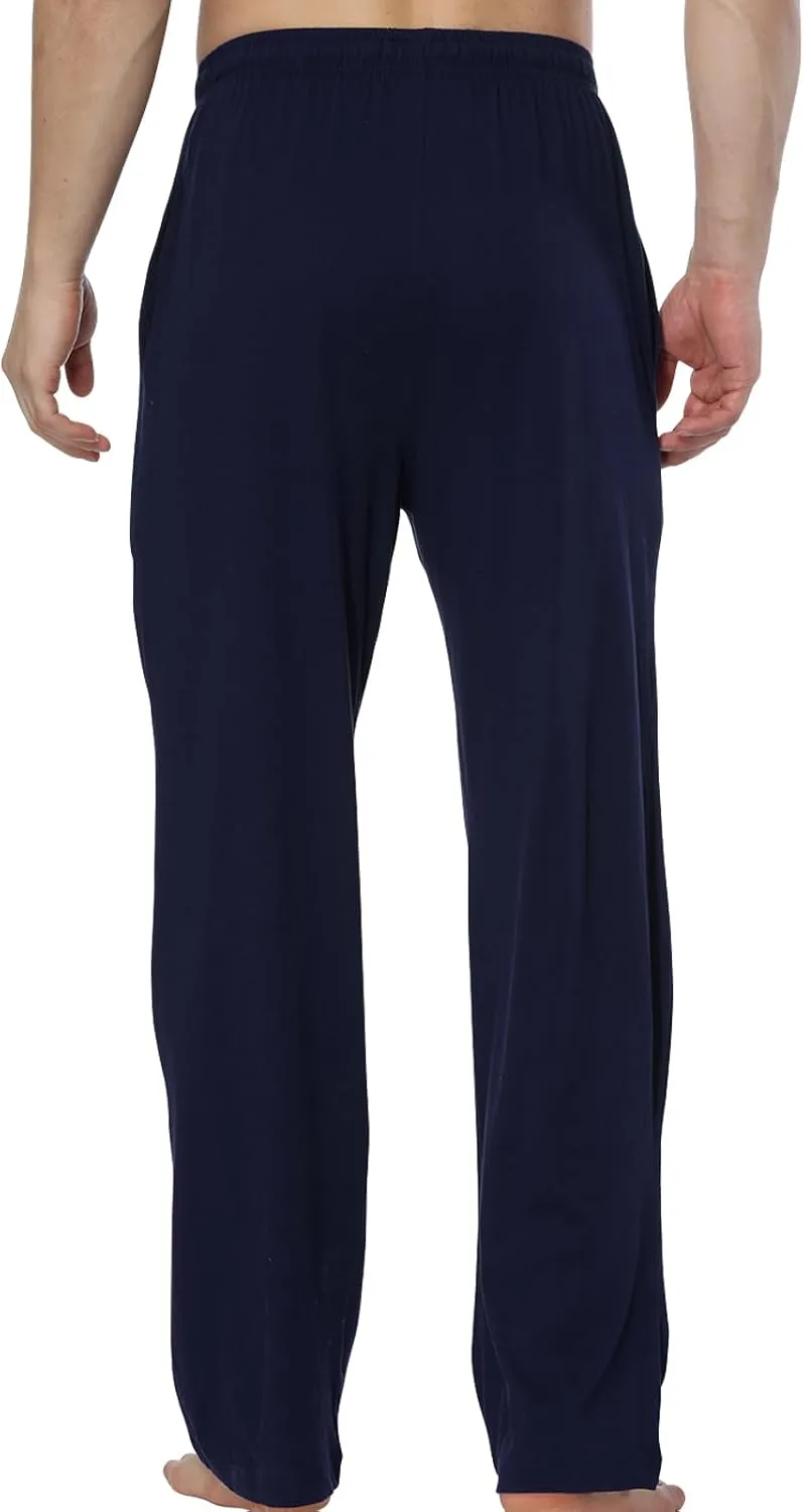HomyComy Men's Pajama Pants Soft Sleep Pants Pajama Bottoms Cotton Lounge Pants with Pockets