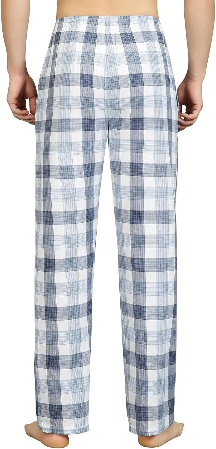 HomyComy Men's Pajama Pants Soft Sleep Pants Pajama Bottoms Cotton Lounge Pants with Pockets