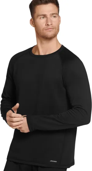 Jockey Men's Baselayer Grid Fleece Thermal Long Sleeve Crew