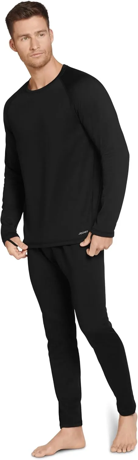 Jockey Men's Baselayer Grid Fleece Thermal Long Sleeve Crew